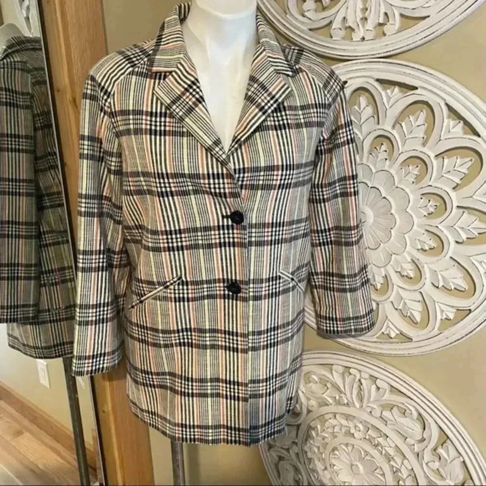 Zara Girls plaid blazer NEW